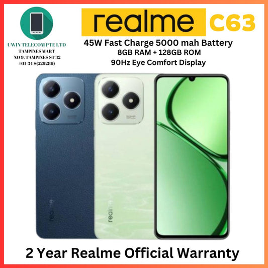 Realme C63 8GB ROM + 128GB ROM